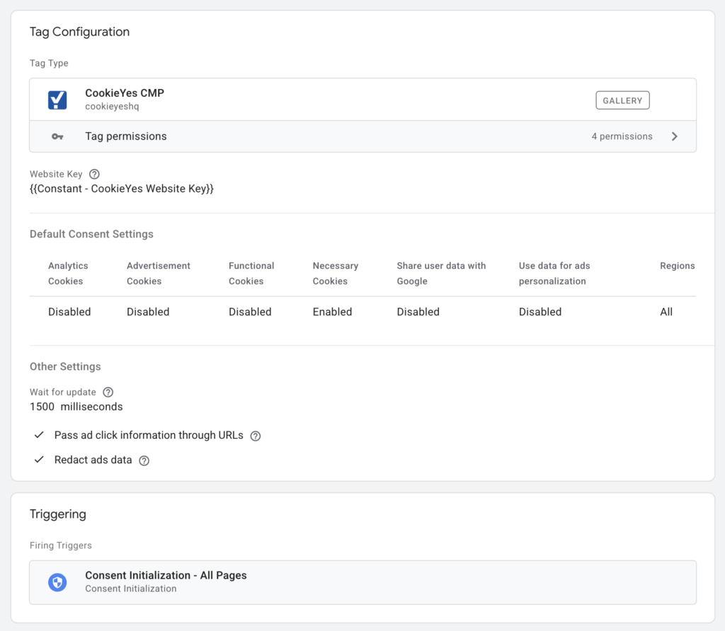 How to Trigger the CookieYes CMP tag in Google Tag Manager