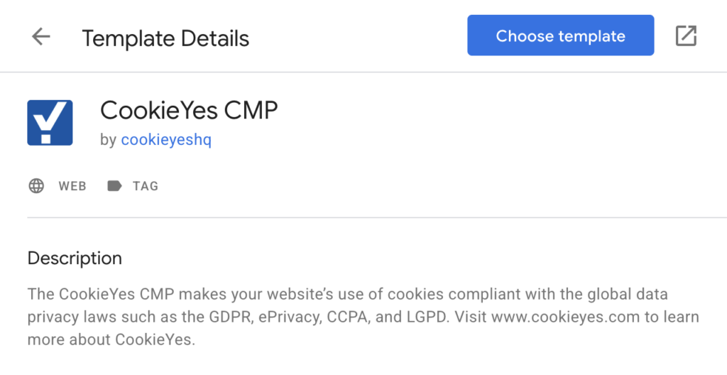 How to Implement CookieYes CMP with Google Tag Manager Tag Template